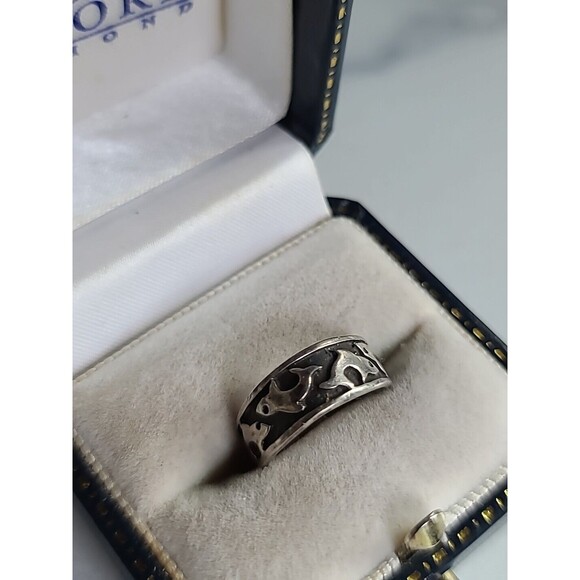 925 Dolphin Open Back Ring Vintage, SIZE US 3.25 - Picture 8 of 10